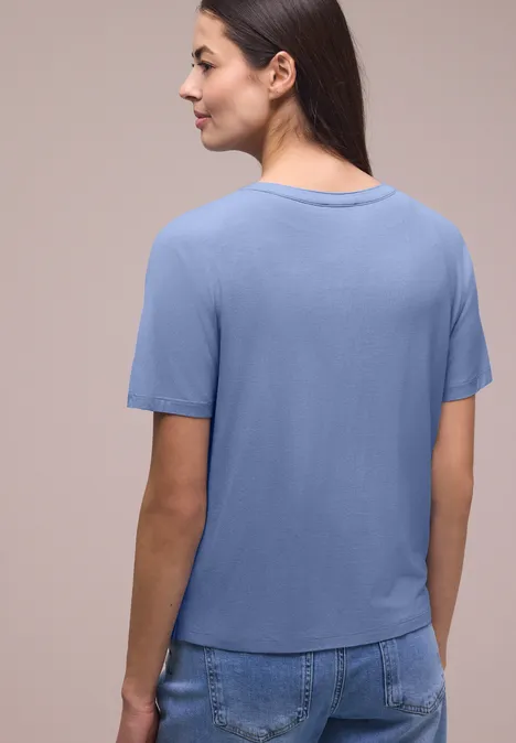 Dropped Shoulder Shirt im Tunika-Look drift blue