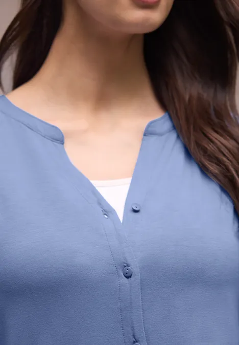 Dropped Shoulder Shirt im Tunika-Look drift blue