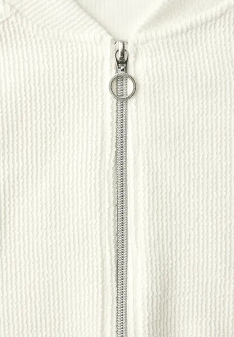 Blouson avec fermeture éclair et structure off white