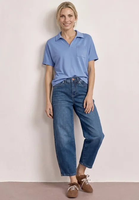 Koszulka Polo z krótkim rękawem z brokatem drift blue