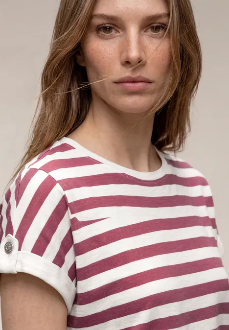 Koszulka na ramiączkach w paski dark clouded blush