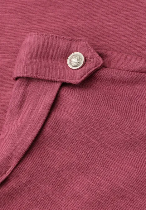 T-Shirt mit Split Neck und Knopfdetails dark clouded blush T-Shirt mit Split Neck und Knopfdetails dark clouded blush