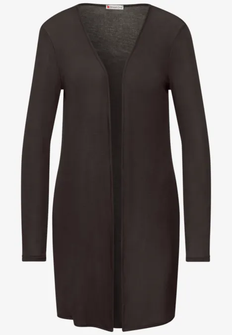 Jas met lange mouwen en een open pasvorm espresso brown