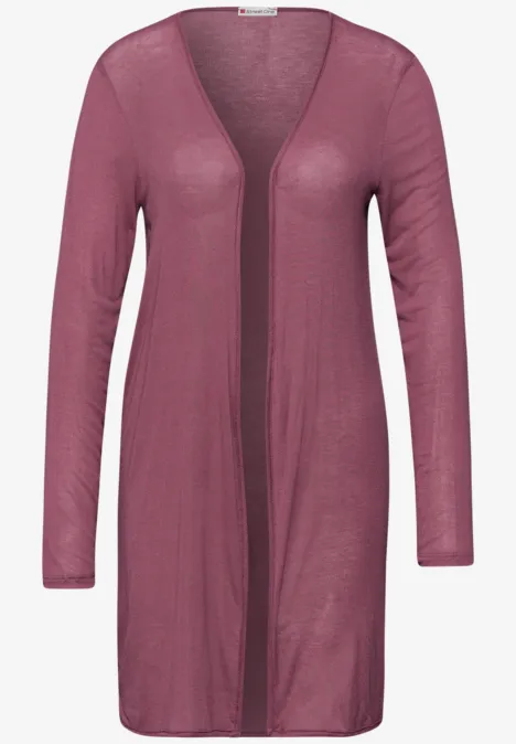 Langarm Jacke in offener Passform dark clouded blush