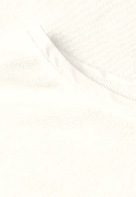 T-shirt à manches courtes avec encolure en U off white T-shirt à manches courtes avec encolure en U off white