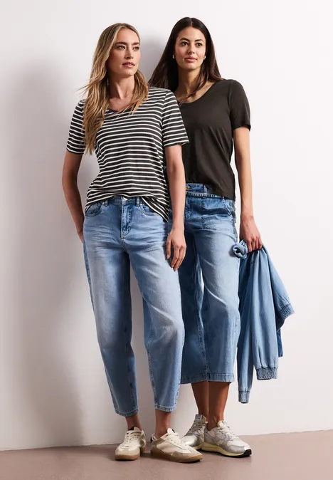 T-shirts avec col en V rond en pack de 2 espresso brown