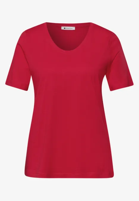 T-shirts avec col en V rond en pack de 2 salsa red