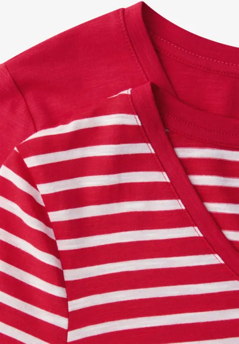 T-shirts avec col en V rond en pack de 2 salsa red