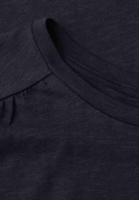 Shirt mit Rundhals und Raffung shadowed navy Shirt mit Rundhals und Raffung shadowed navy