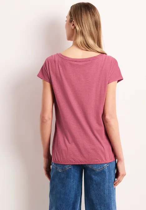 Shirt mit Rundhals und Raffung dark clouded blush Shirt mit Rundhals und Raffung dark clouded blush