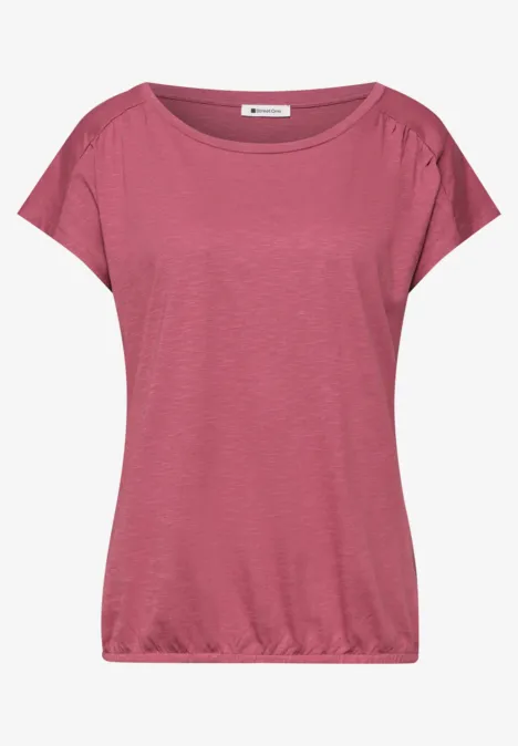 Shirt mit Rundhals und Raffung dark clouded blush Shirt mit Rundhals und Raffung dark clouded blush