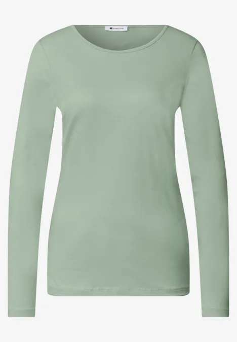 Langarm Shirts mit Rundhals im 2er-Pack shadow teal/eucalyptus green Langärmliges, hellgrünes Shirt für Damen mit Rundhalsausschnitt.