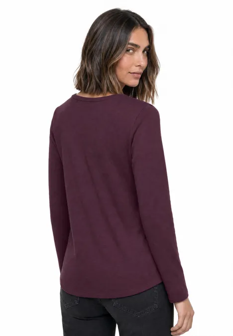 Lot de 2 t-shirts à manches longues et col bateau berry maroon/quiet rose