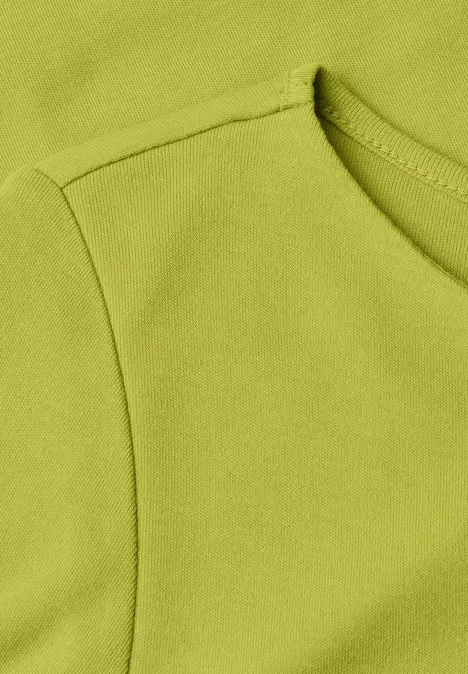 T-shirt basique à col bateau et manches longues apple lime Hellgrünes Kleidungsstück aus Stoff mit Rundhalsausschnitt und sichtbarer Naht.