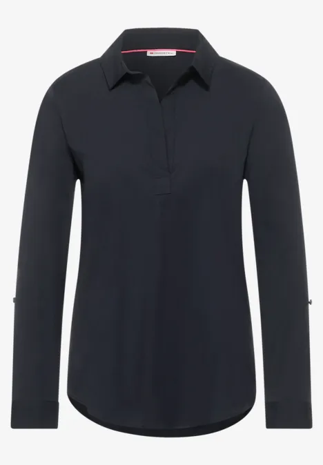 Longbluse im Business Look dark blue