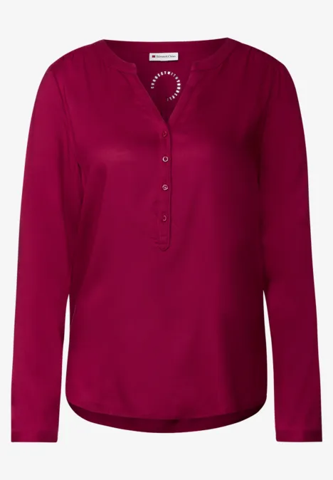 Bluse in Unifarbe woody rose