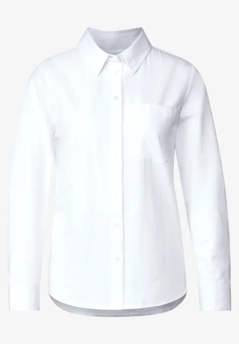 Bluse mit Knopfleiste White
