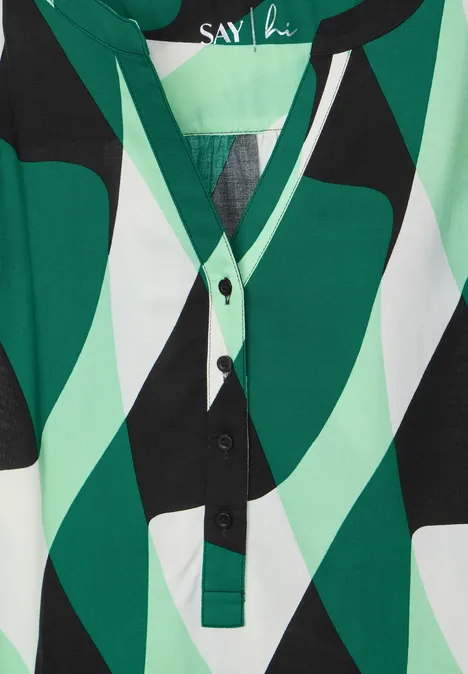 Viskose Bluse mit Print fresh spring green