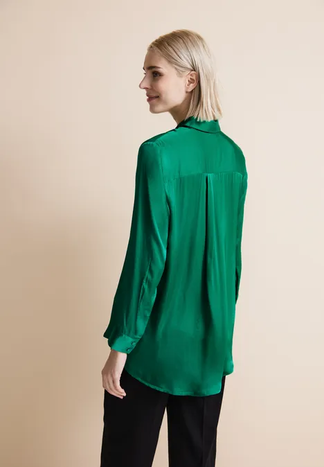 Lange Viskosebluse fresh spring green