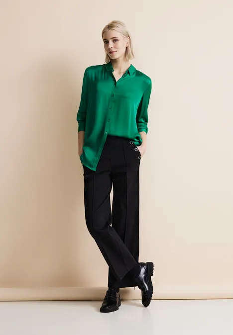 Lange Viskosebluse fresh spring green