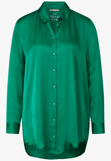Lange Viskosebluse fresh spring green