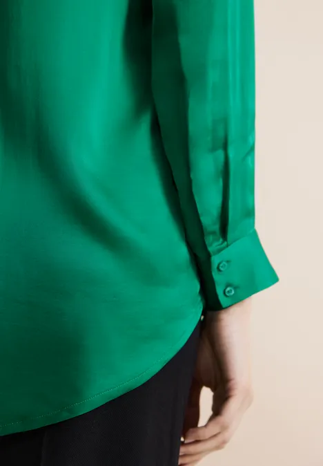 Lange Viskosebluse fresh spring green