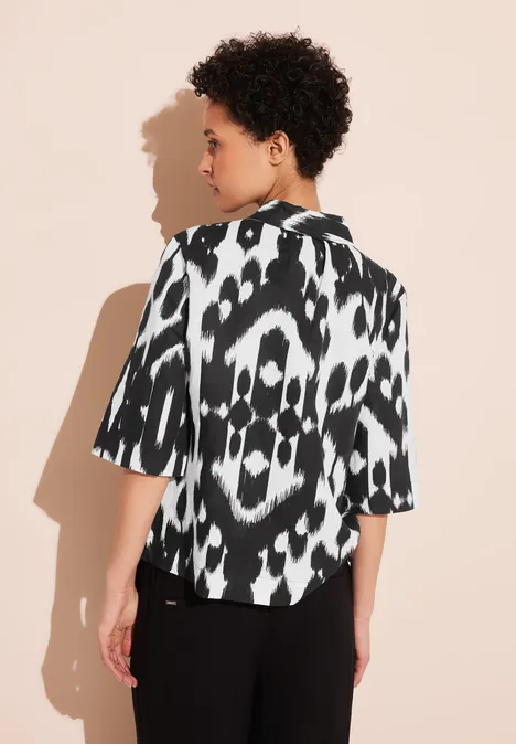 Sommer Leinen Bluse Black