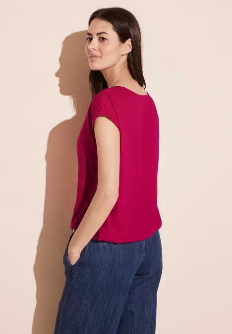 Viscose blouse firefly red