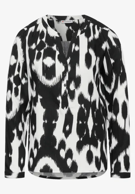 Bluse mit grafischem Print Black Bluse mit grafischem Print Black