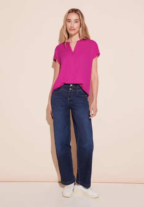 Blusenshirt in Unifarbe smell of rose