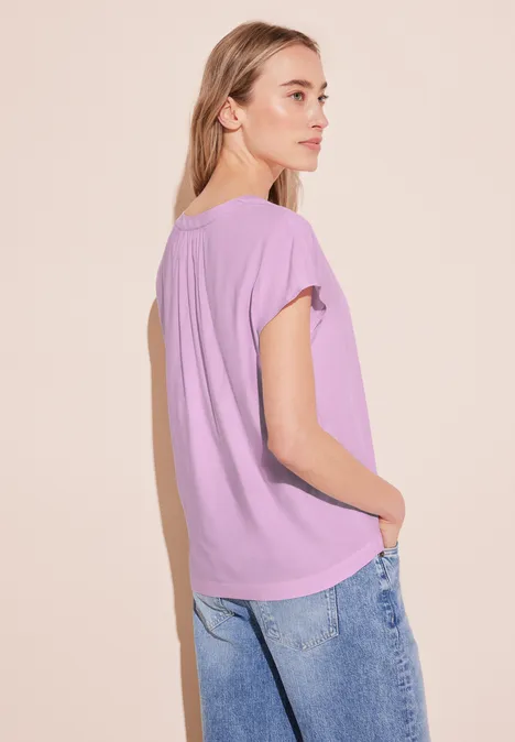Blusenshirt in Unifarbe cherry blossom rose
