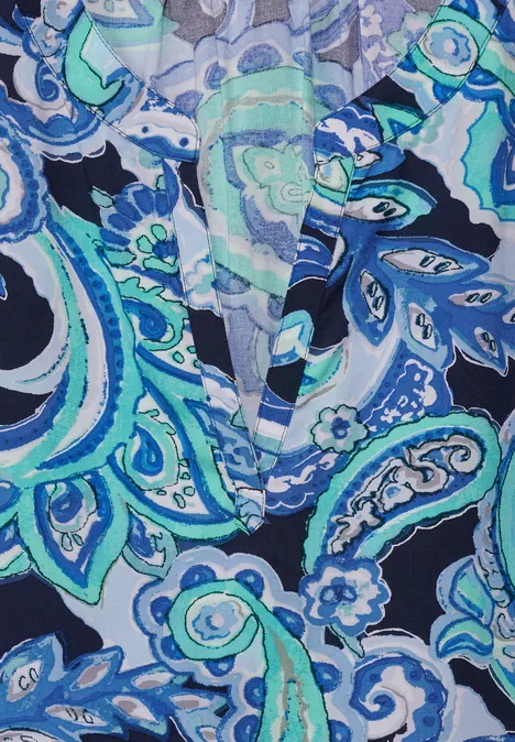 Blouseshirt met print intense aqua