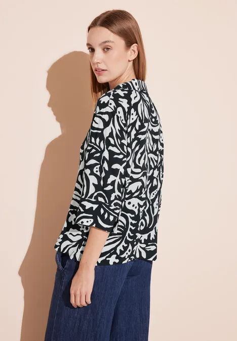 Bluse mit 3/4 Arm deep blue