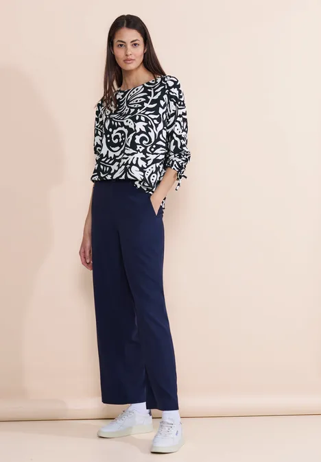 Blusenshirt mit Print deep blue