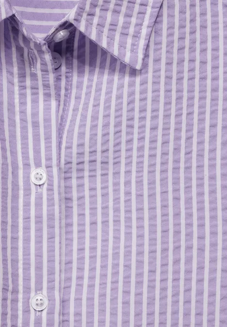 Gestreepte blouse shiny lilac