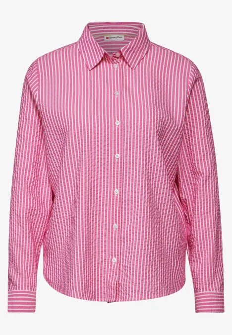 Gestreepte blouse magnolia pink