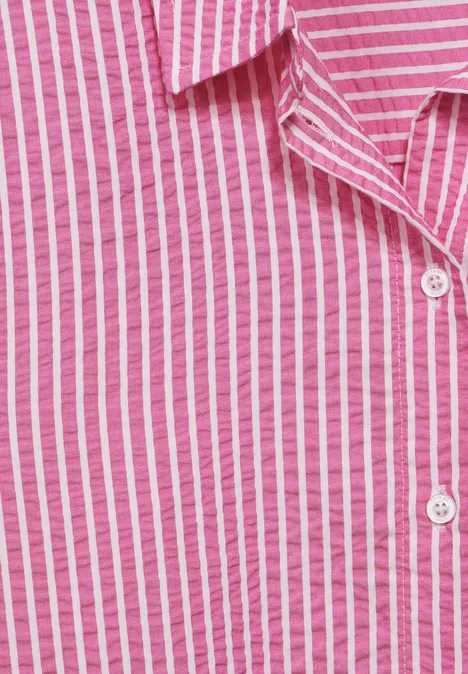 Gestreepte blouse magnolia pink