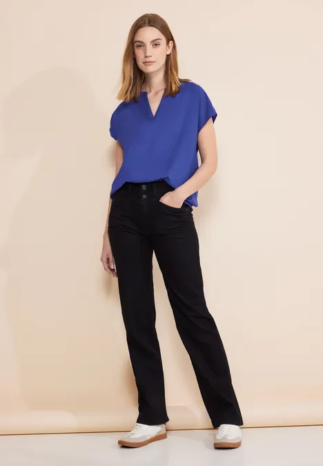 Viskose Blusenshirt intense royal blue