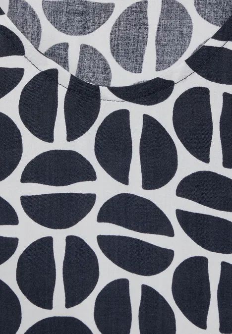 Bluse mit V-Ausschnitt deep blue