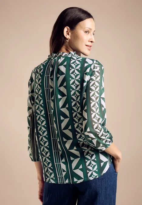 Chiffon Bluse cool vintage green