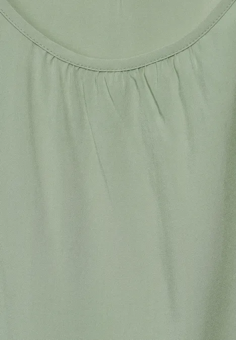 Blusentop mit Frills soft moss green