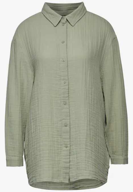 Mousseline blouse soft moss green