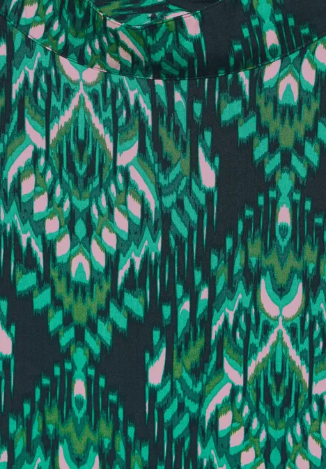 Sommer Bluse mit Print cool vintage green