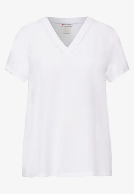 Tunika Bluse mit Print White Tunika Bluse mit Print White