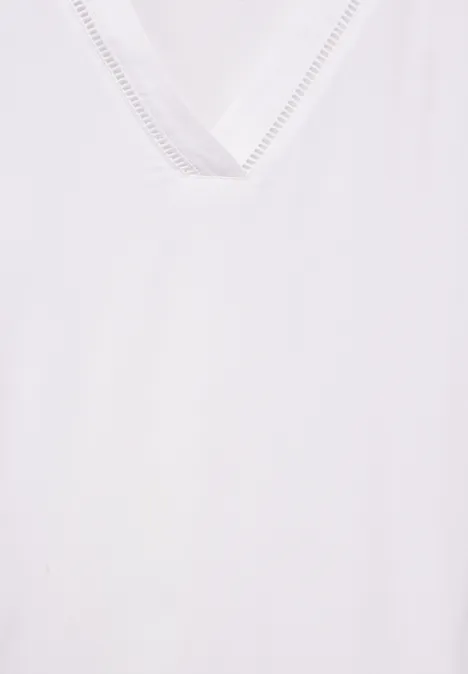 Tunika Bluse mit Print White Tunika Bluse mit Print White