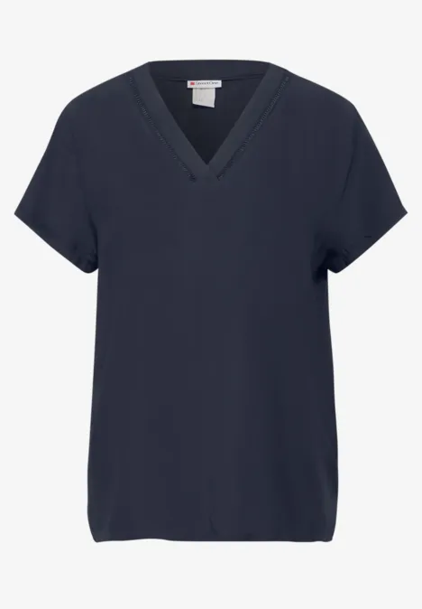 Tunika Bluse mit Print deep blue