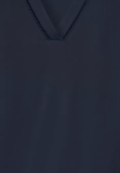 Tunika Bluse mit Print deep blue