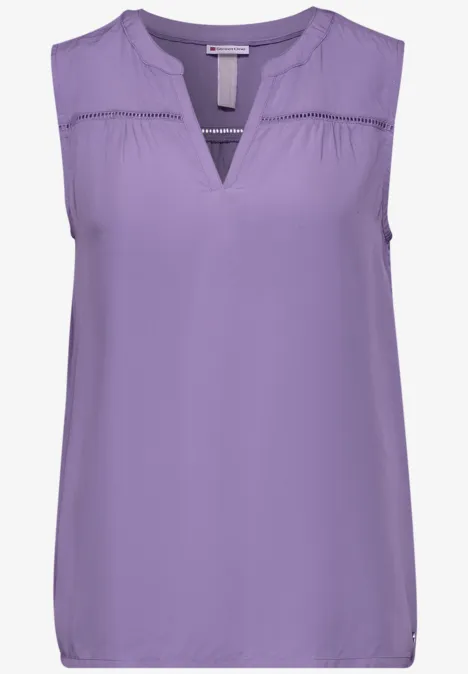 Blusentop mit Tape Detail bellflower lilac