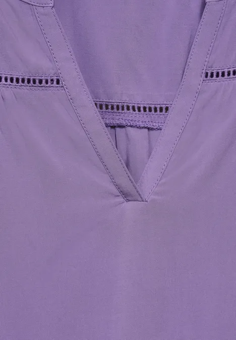 Blusentop mit Tape Detail bellflower lilac