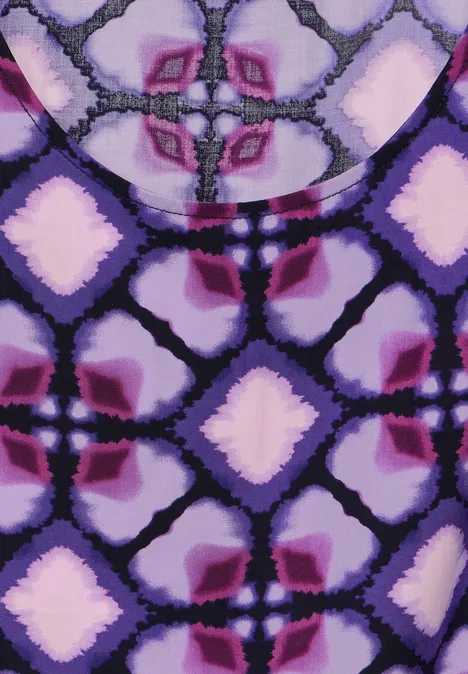 Blusentop mit Print bellflower lilac
